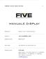 MANUALE DISPLAY. Five srl