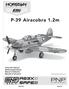 P-39 Airacobra 1.2m. Instruction Manual Bedienungsanleitung Manuel d utilisation Manuale di Istruzioni EFL9150 EFL9175
