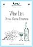 PICCOLA CUCINA. by Philip Guardione. Wine List. Piccola Cucina Estiatorio