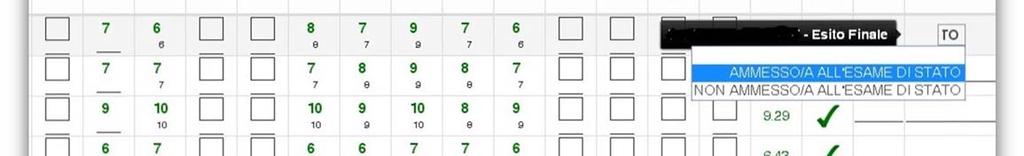 AMMESSO/NON AMMESSO ALL ESAME DI STATO ALUNNO
