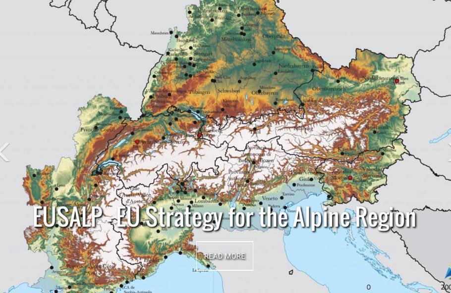 La strategia macroregionale alpina (EUSALP) Fonte: http://www.alpine-region.