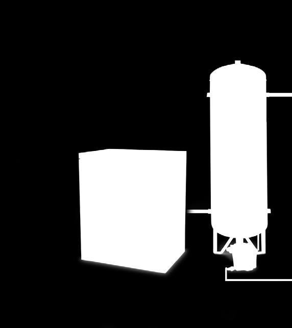 Il serbatoio d'aria per la gamma è disponibile in due capacità: 270 e 500 litri.