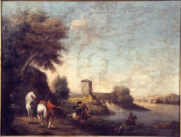 Paesaggio con cavalieri che attraversano un fiume Zuccarelli Francesco (cerchia) Link risorsa: http://www.