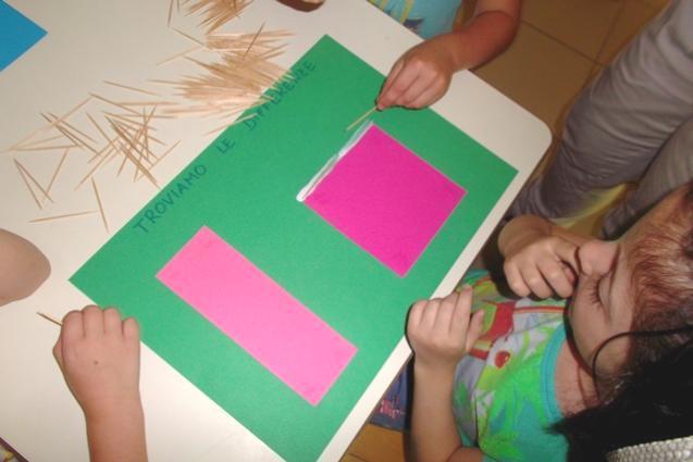 Abbiamo chiesto di trovare le differenze fra un quadrato ed un rettangolo.