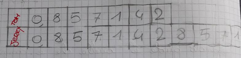 Gruppo 3: A.G, sbagliando a copiare i numeri dalla lavagna si accorge subito che una parte del numero dopo la virgola si ripete.