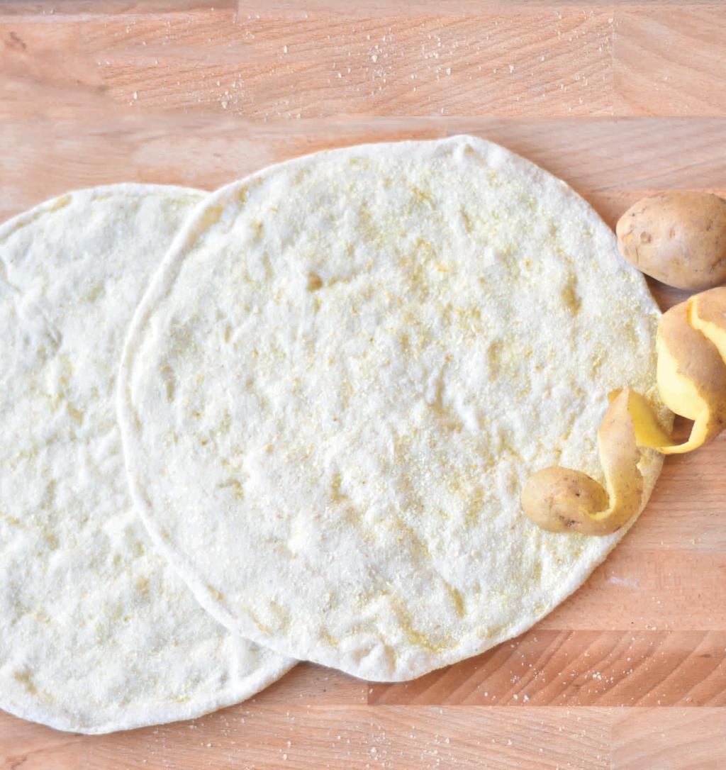 Pizza PATATINA prodotto 100% italiano base pizza monoporzione a lunga lievitazione, prodotta con farine di grano tenero tipo 1 macinate a