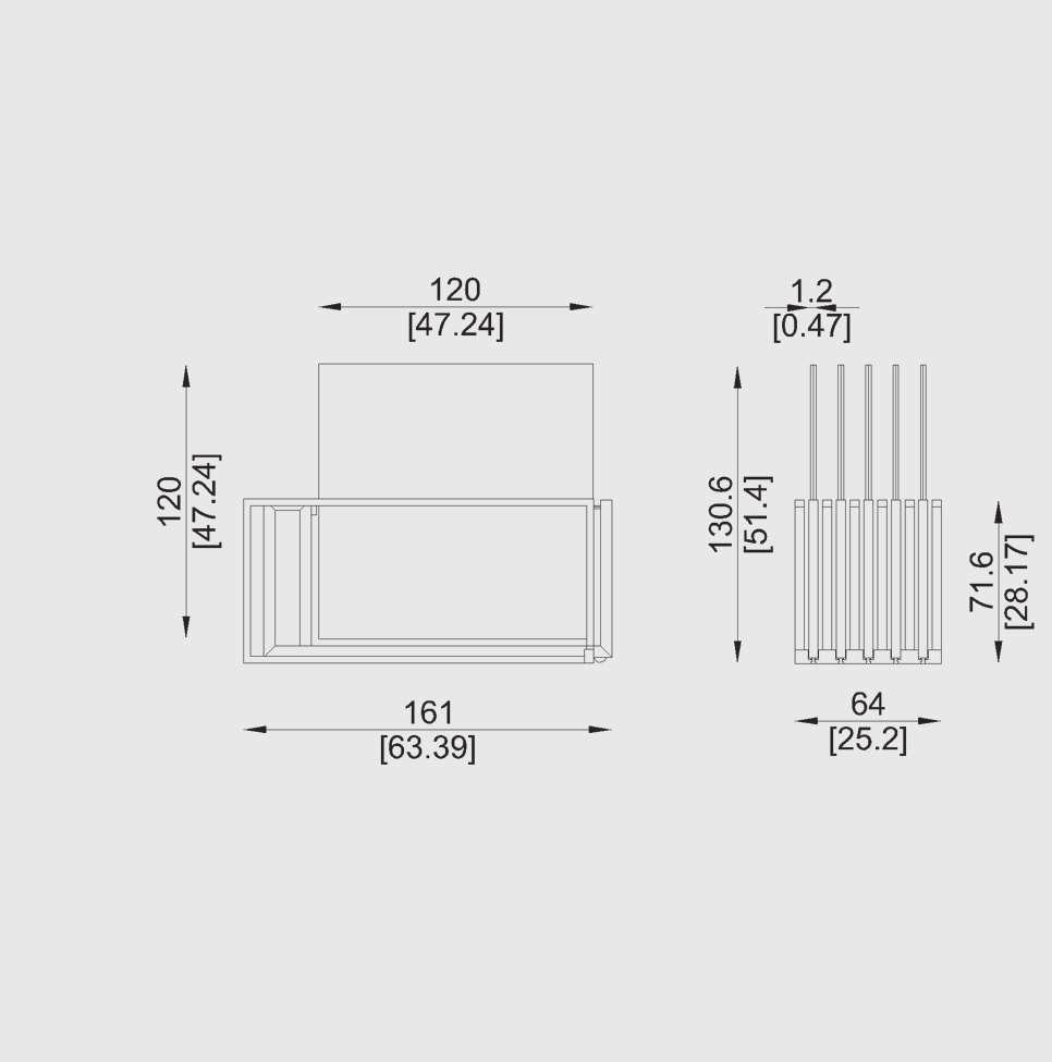 Metall-Aussteller bestehend aus 5 ausziehbaren und drehbaren Rahmen zur Aufnahme von 10 Fliesen 120x120 cm.