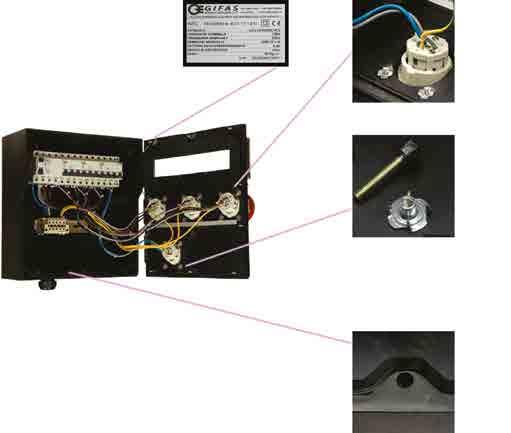 E L E C T R I C Indice Caratteristiche dei quadri elettrici in gomma GIFAS... 2 3 Quadri elettrici di distribuzione... 4 10 Quadri elettrici di trasformazione... 11 17 Scatole di derivazione.