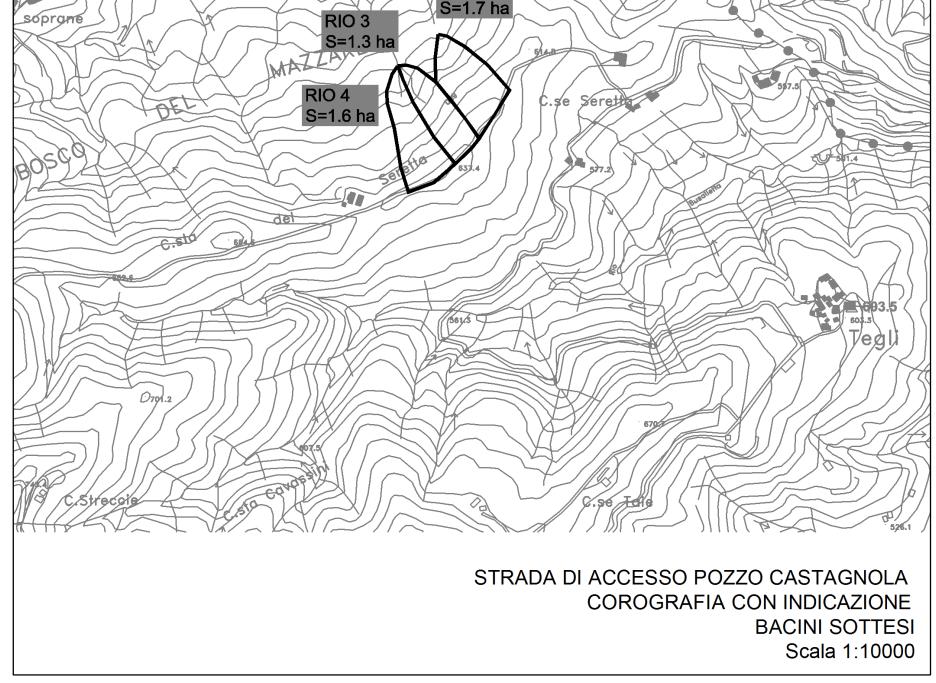 corografia dei bacini: Corso d'acqua Q 20 Q 200 [m³/s]