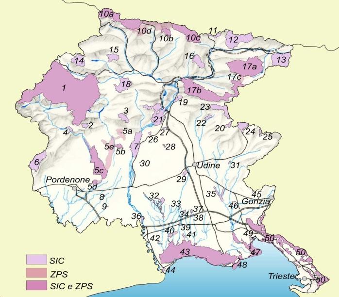 Rete Natura 2000 e aree protette in FVG