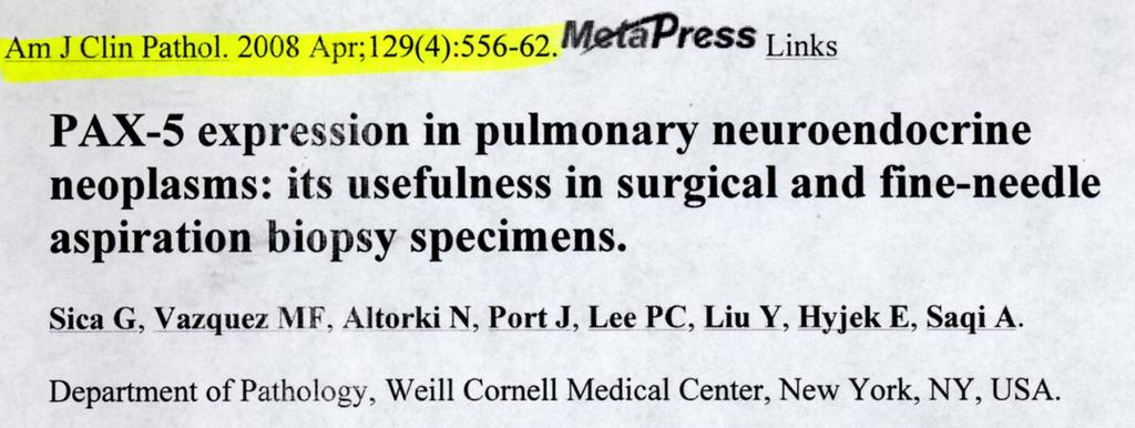 PAX-5 expression is a useful