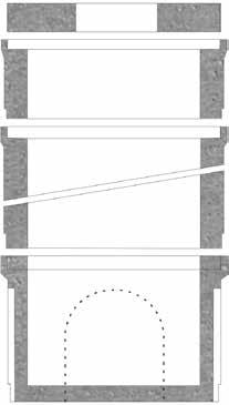 13 POZZO D ISPEZIONE RETTANGOLARE CLS CON GIUNTO A BICCHIERE Altezza BASE FONDO PIANO 85 880 130,70 80 x 80 PROLUNGA 100 640 87,50 50 395 84,40 SOLETTA FORO Ø 60/60x60 cm 20 300 74,70