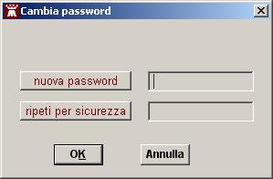 Selezionare l opzione Voglio cambiare password e fare clic su OK Immettere la