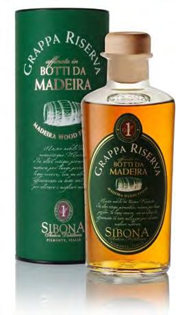 Distillato: GRAPPA INVECCHIATA IN BOTTI DA MADEIRA Azienda: SIBONA SPA Indirizzo: Località Buonagiunta 1/A 12040 Piobesi d Alba (CN) Tel.: 0173 614914/610577 - Fax: 0173 619129 Web: www.