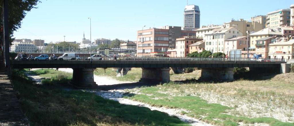 Figura 3.19 Ponte Castelfidardo, vista da monte. Copertura di Brignole (progr.