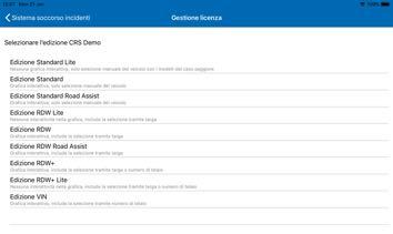 1.9 Modalità demo Questo paragrafo illustra la Modalità demo del Sistema soccorso incidenti. Nel caso in cui l utente non abbia inserito il codice di licenza, viene visualizzata la schermata seguente.