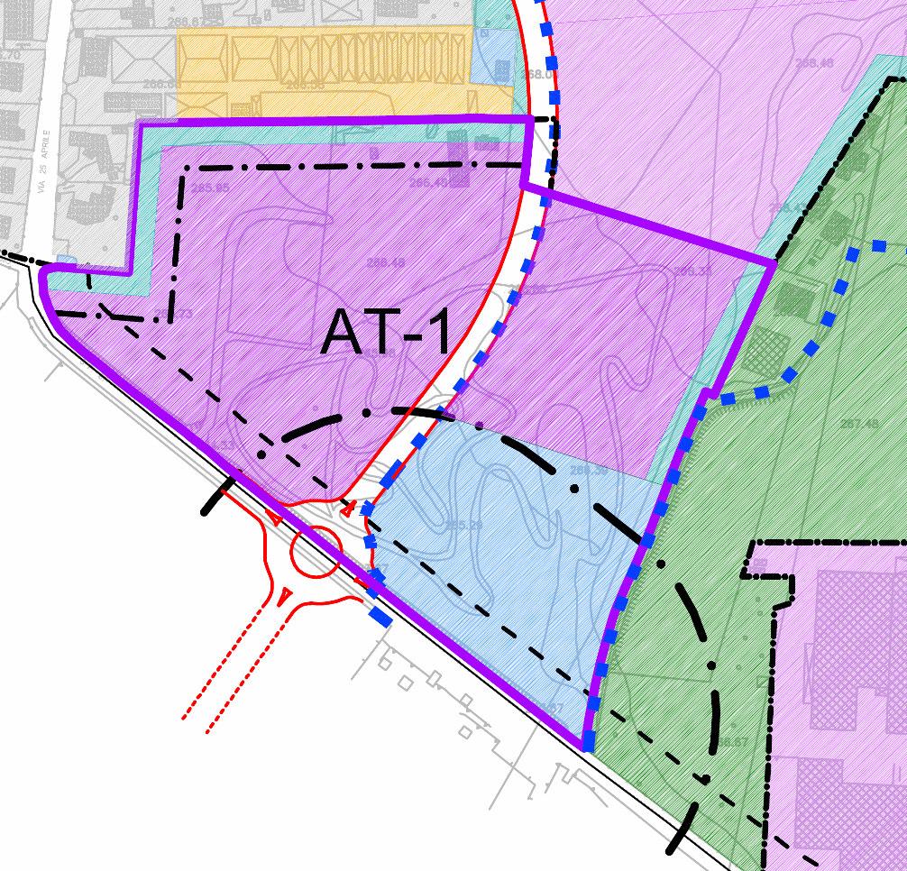 AMBITO DI TRASFORMAZIONE PRODUTTIVO - AT1 AT- 1 AREA (m 2 ) INDICI (m 2 /m 2 ) EDIFICABILITA' (m 2 di Slp) It ZONA 30.253 viabilità 2.663 servizi (verde e parcheggi) 10.