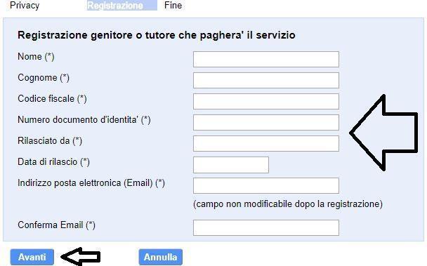 Accedere al portale https://fenegrolimidocirimido.ristonova.it/novaportal, ed accedere al modulo di iscrizione on line cliccando sull apposito pulsante.