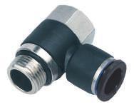 PUSH-IN FITTINGS RACCORDS INSTANTANES RACCORDI INNESTO RAPIDO PH-G COMPLETE SINGLE BANJO PARALLEL / ÉQUERRE MALE CYLINDRIQUE ORIENTABLE / GOMITO GIREVOLE MASCHIO CILINDRICO CODE tube Ø A B C D E F SW