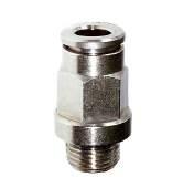 PUSH-IN FITTINGS IN BRASS RACCORDS INSTANTANES LAITON RACCORDI INNESTO RAPIDO IN OTTONE A0 STRAIGHT MALE ADAPTOR PARALLEL / DROIT MÂLE CYLINDRIQUE / DIRITTO MASCHIO CILINDRICO CODE ØD G ØB ØC H L min.