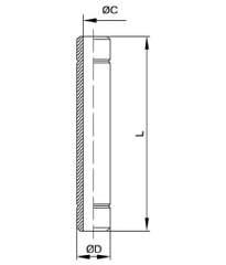 PROLONGE CYLINDRIQUE / ADATTATORE CILINDRICO PROLUNGATO CODE ØD G ØC ØB H L min.pcs.