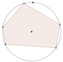 Il raggio di un poligono inscritto in una circonferenza è la distanza tra il centro e uno qualunque dei vertici, cioè il raggio della
