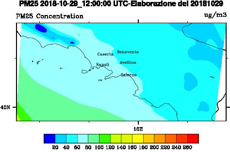 concentrazioni di PM10 frutto dell apporto di polveri di origine Sahariana. Fig.