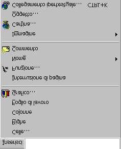 46 47 Inserimento di elementi Attraverso il menu INSERIMENTO è possibile inserire: nuove celle, righe o colonne altri