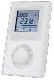 Termostati ambiente esterni (radiocomandato) Il termostato radiocomandato (trasmettitore) SKY-RFU-1 misura la temperatura nel locale e invia, tenendo conto del programma orario integrato, i comandi