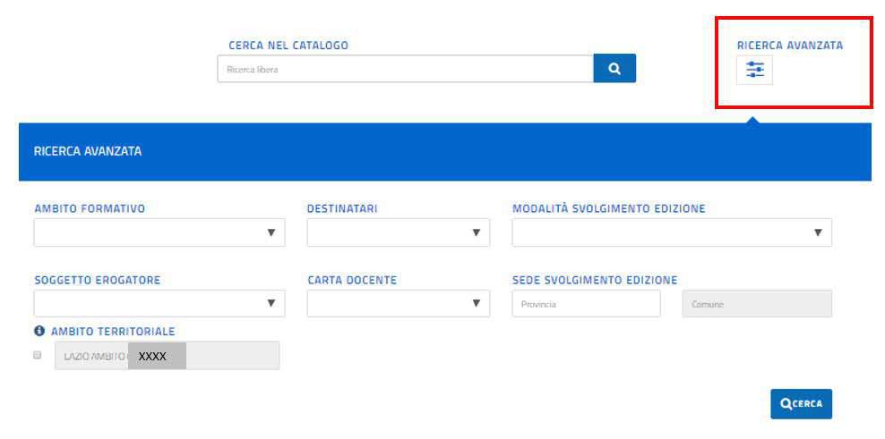 E pssibile effettuare anche la ricerca di un iniziativa frmativa presente nel catalg digitand l identificativ univc (ID) dell iniziativa stessa dell edizine ad essa relativa.