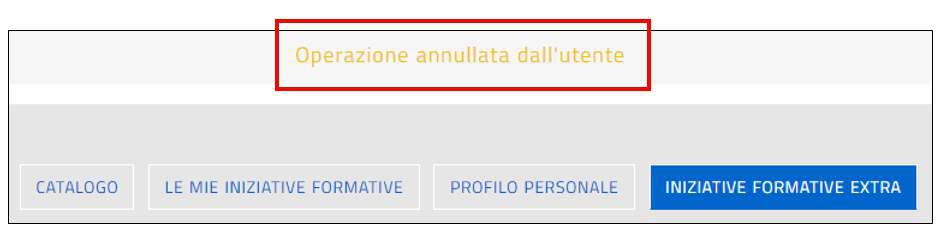 stata eseguita cn success, visualizzerà il messaggi di seguit riprtat: Figura 48 Iniziative frmative extra Messaggi di