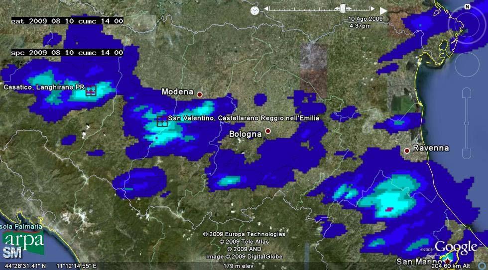 Mappa di precipitazione