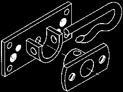 Motori tubolari Tubular motors CD 45 - ET-S - LP&P - LP&S - SUAW-EL - ETR - ETR-A 2204145 Staffa con perno rotondo a due posizioni 2204011 Bracket with two positions round pin and housing NO ET-S