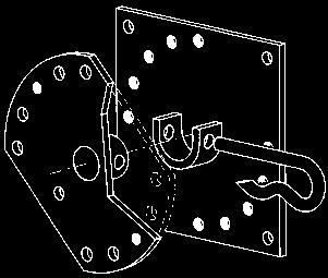 override) 2200010 Staffa con perno di supporto centrale Revolving bracket with central support pivot 2204121 Staffa con