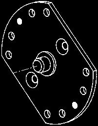 Staffa orientabile con perno quadrato e relativa sella Revolving bracket with square pin and housing 2200043 Staffa 100