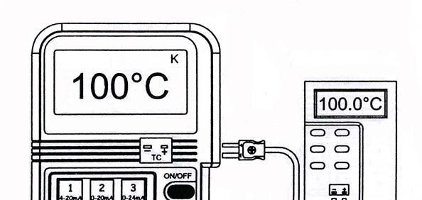 Calibratore di termo elementi - Lo strumento ha una preregolazione standard a C y tipo K.