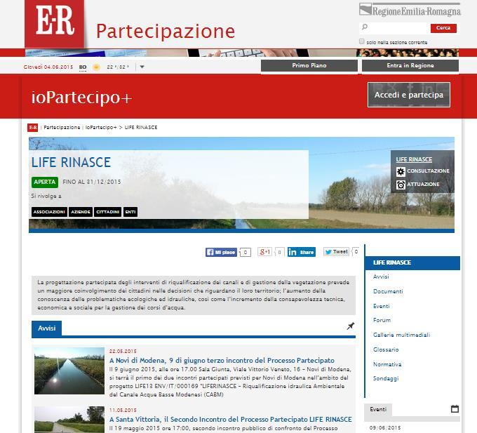 La Piazza LIFERINASCE su IoPartecipo+ per promuovere la partecipazione on line