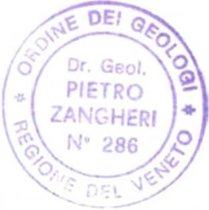 Pietro Zangheri Firmato digitalmente da PIETRO ZANGHERI CN = ZANGHERI PIETRO O = Ordine dei Geologi della Regione Veneto/90029840274 e-mail =