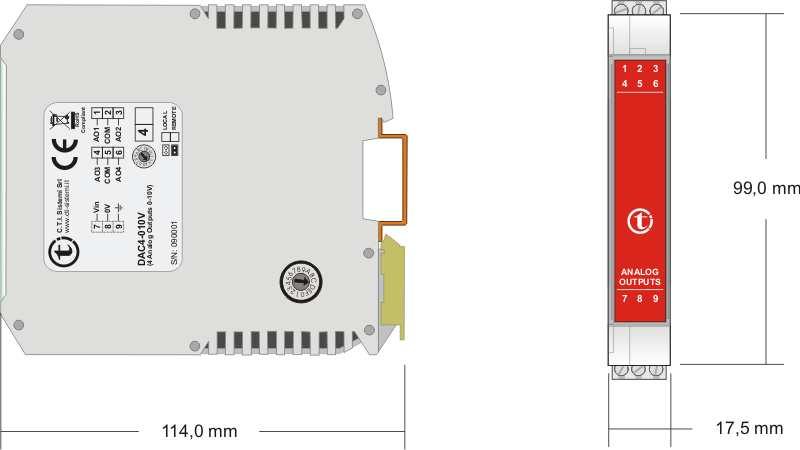 Dimensioni Meccaniche Montaggio scheda sul bus Ogni scheda di espansione Modulo deve essere installata in senso orizzontale per garantire il corretto raffreddamento di tutte le sue parti grazie alla