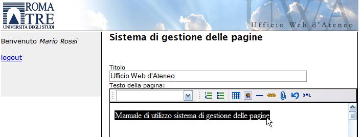 Figura 36: inserire titolo passo 1 cliccare sul menù a tendina visto sopra e cliccare sull opzione