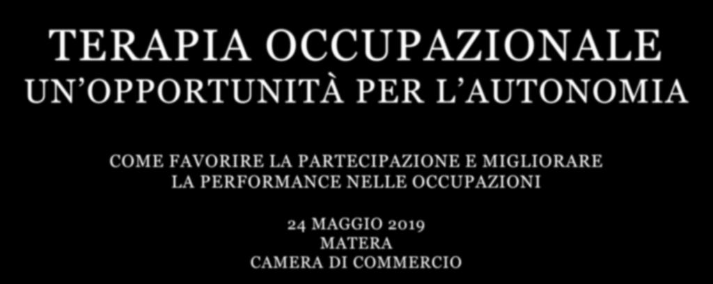 MAGGIO 2019 MATERA CAMERA DI COMMERCIO