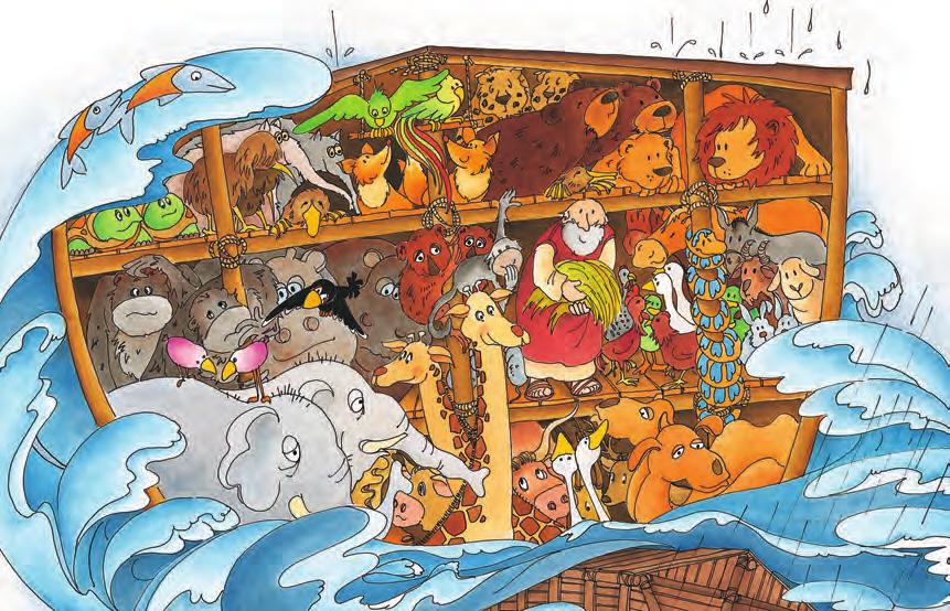 » Appena l arca fu terminata, Noè vi fece entrare i suoi familiari e gli animali. Subito dopo si rovesciarono sulla terra torrenti di acqua che in poco tempo la sommersero completamente.