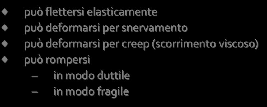 comportamenti meccanici è descritto da un equazione (modello) in cui appaiono alcune