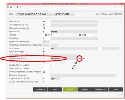 Da TABE06 creare una causale di tipo corrispettivi collegata alla causale fissa 20 con parametro regime del