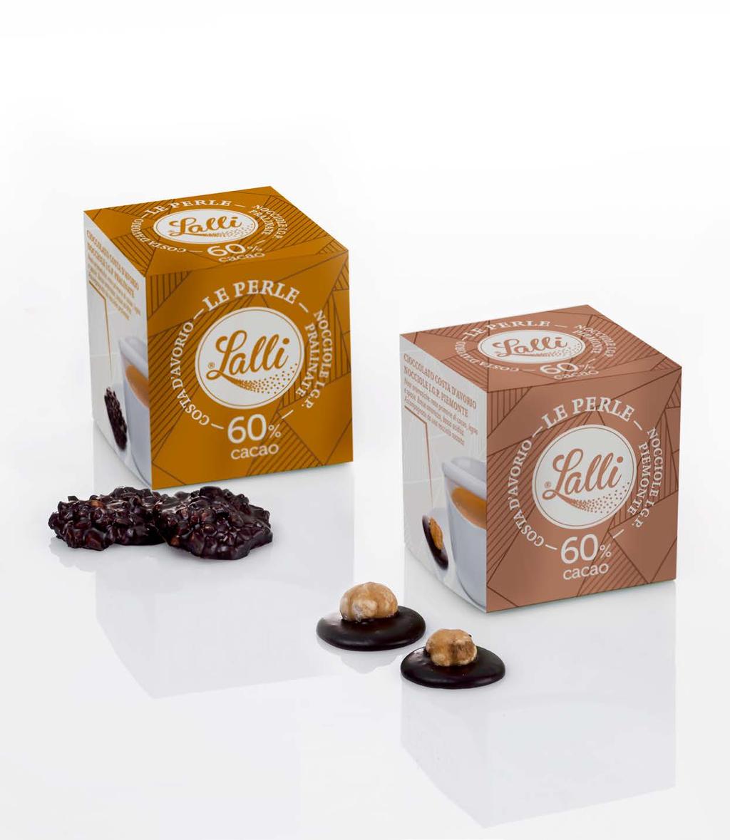 Le Perle Box 50 g Dalla nostra passione per il cioccolato nasce una nuovissima linea: le Perle.