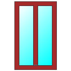 CARATTERISTICHE TERMICHE DEI COMPONENTI FINESTRATI secondo UNI TS 11300-1 - UNI EN ISO 6946 - UNI EN ISO 10077 Descrizione della finestra: Finestra legno 85x150 Codice: W2 Caratteristiche del