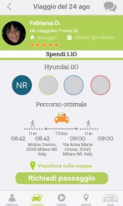 Clicca su un Driver per verificare se il Viaggio soddisfa le tue esigenze. L App ti mostrerà il rimborso da corrispondere al Driver.