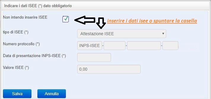 Cliccate a sinistra sulla voce Isee e poi su Inserimento Dati.