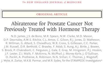 Hormone therapy 3-year survival 83% in the ADT+ Abiraterone group VS 76% in the ADT-alone group (HR