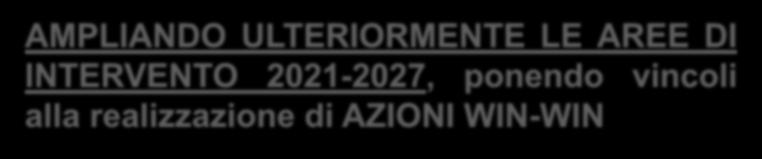 PROSPETTIVE 2021-2027 Per la complementarità con le azioni di Bacino Padano E STRATEGICO PROSEGUIRE LE AZIONI 2014-2020 Efficientamento edifici Produzione FER